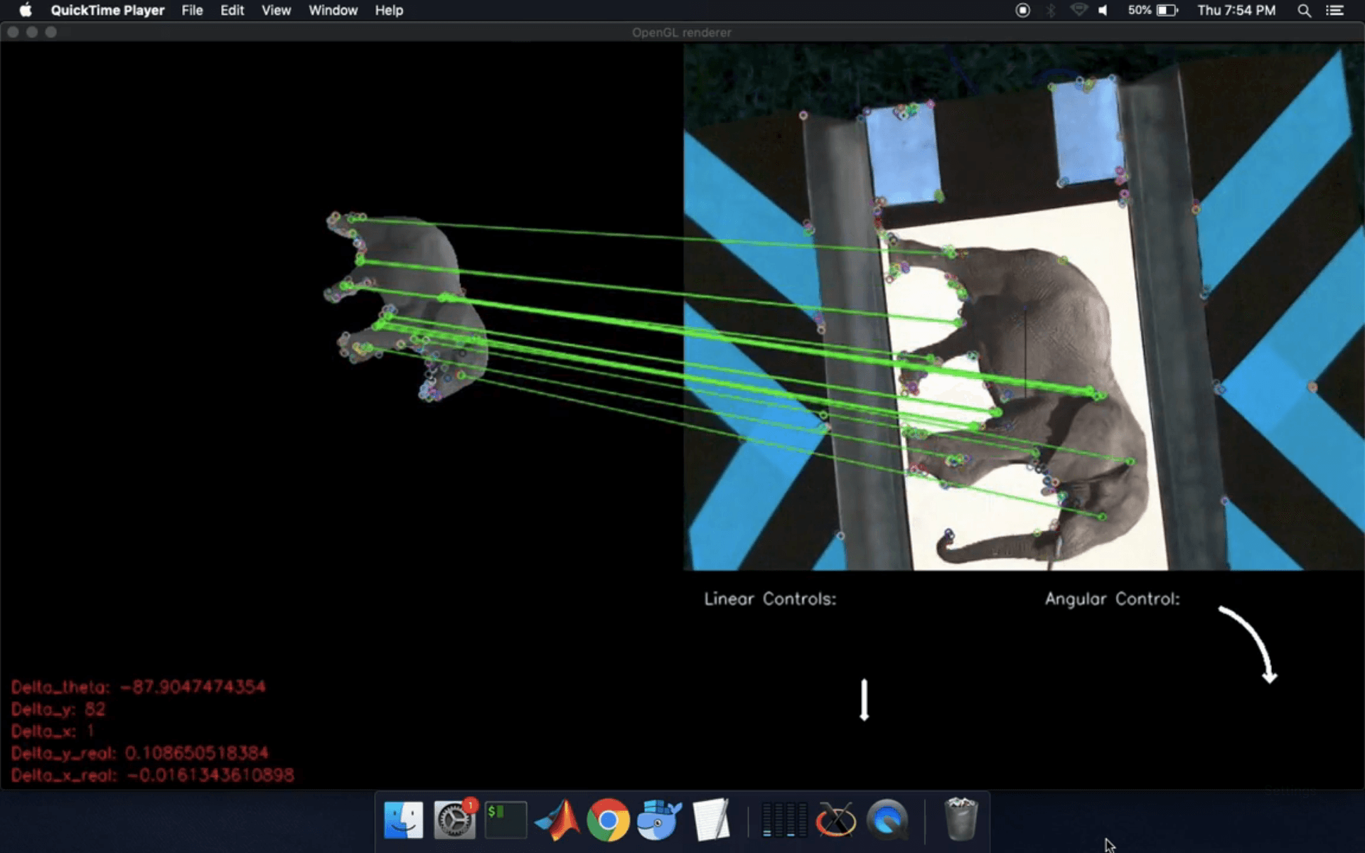 Simulator vision output